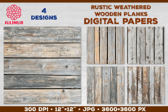 Download Rustic Weathered Wood Digital Paper - Weathered wood digital paper Collection
