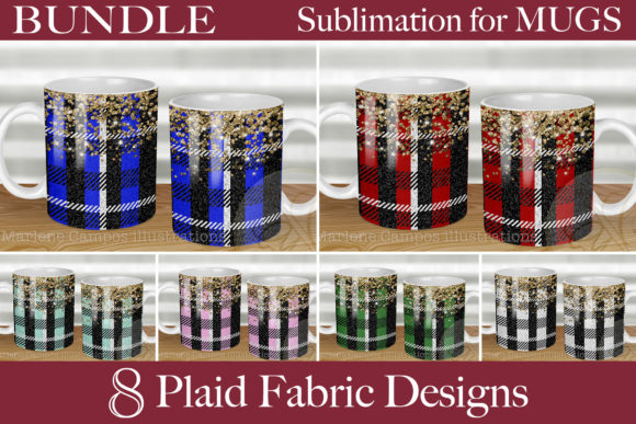 Download Bundle Plaid Fabric Sublimation for Mugs - Fabric sublimation Collection
