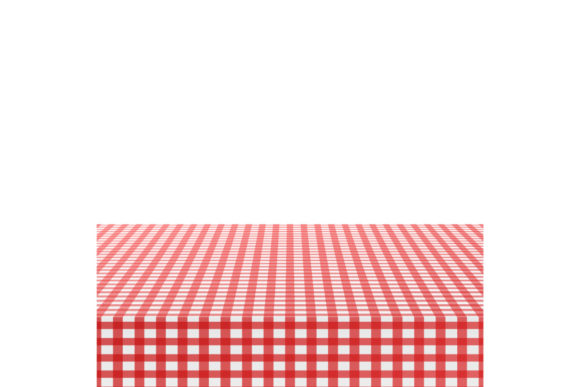 Download Red Corner Tablecloth on White Backgroun - Tablecloth Collection