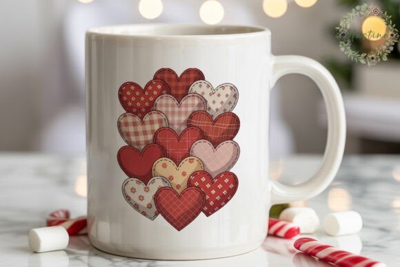 Download Rustic Hearts Fabric Sublimation Design - Premium Resources