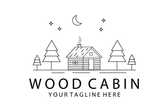 Download Wood Cabin Logo Minimalist Logo Icon - Wood cabin Collection